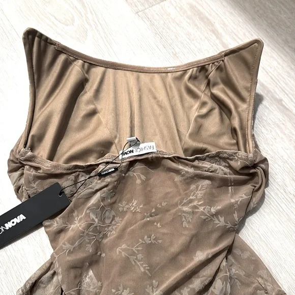 Sarina Taupe Elegant Strapless Bodysuit NEW 🏷️ - Picture 6 of 8